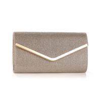 Gold Silver Polyester Solid Color Square Evening Bags main image 2