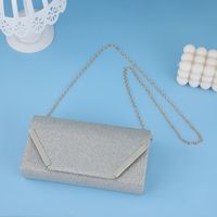 Silver Nylon Solid Color Square Evening Bags main image 3