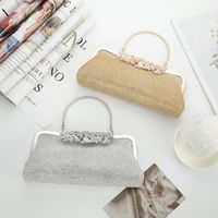 Gold Silver Polyester Color Block Square Evening Bags main image 1