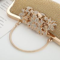 Gold Silver Polyester Color Block Square Evening Bags main image 4