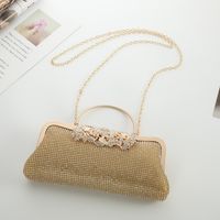Gold Silver Polyester Color Block Square Evening Bags main image 3