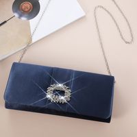 Blue Black Pink Polyester Solid Color Square Evening Bags main image 1