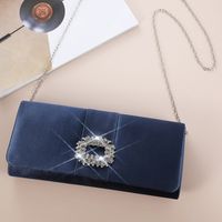 Blue Black Pink Polyester Solid Color Square Evening Bags main image 6