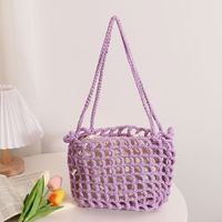 Women's Medium Polyester Solid Color Vintage Style Classic Style String Shoulder Bag main image 5