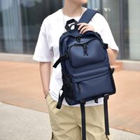 Waterproof Solid Color Business Laptop Backpack main image 5