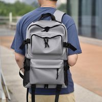 Waterproof Solid Color Business Laptop Backpack main image 4
