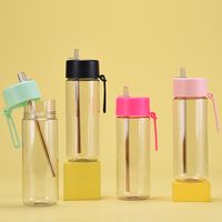 Casual Vacation Solid Color Plastic Water Bottles 1 Piece main image 3