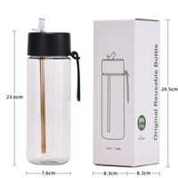 Casual Vacation Solid Color Plastic Water Bottles 1 Piece main image 4