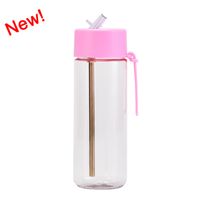 Casual Vacation Solid Color Plastic Water Bottles 1 Piece sku image 1