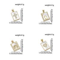 1 Piece Basic Tree Snake Rectangle Copper Plating Inlay Pendant Jewelry Accessories main image 3