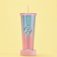 Casual Vacation Solid Color Plastic Water Bottles 1 Piece sku image 6