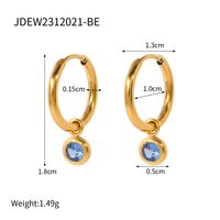 1 Pair IG Style Solid Color Plating 304 Stainless Steel Dangling Earrings sku image 3