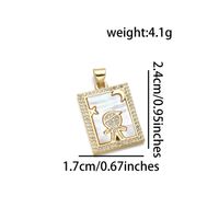 1 Piece Basic Tree Snake Rectangle Copper Plating Inlay Pendant Jewelry Accessories sku image 3