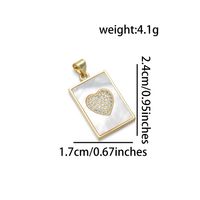 1 Piece Basic Tree Snake Rectangle Copper Plating Inlay Pendant Jewelry Accessories sku image 7