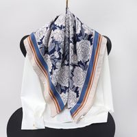 Women's Elegant Flower Polyester Silk Scarf sku image 1