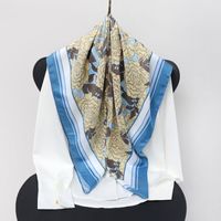 Women's Elegant Flower Polyester Silk Scarf sku image 3