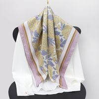 Women's Elegant Flower Polyester Silk Scarf sku image 6