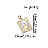 1 Piece Basic Tree Snake Rectangle Copper Plating Inlay Pendant Jewelry Accessories sku image 4