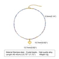 IG Style Heart Shape Artificial Crystal Alloy Beaded Plating Women's Pendant Necklace main image 2