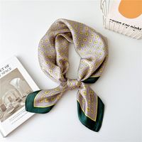 Women's Elegant Printing Polyester Printing Silk Scarf sku image 26