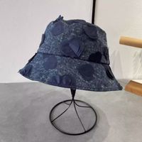 Women's Cute Sweet Color Block Embroidery Flat Eaves Bucket Hat main image 5