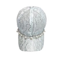 Women's Vacation Sweet Solid Color Chain Hollow Out Curved Eaves Baseball Cap main image 2