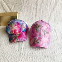 Women's Elegant Classic Style Color Block Butterfly Curved Eaves Baseball Cap main image 2