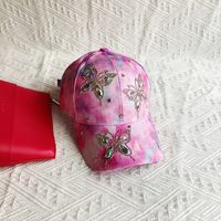 Women's Elegant Classic Style Color Block Butterfly Curved Eaves Baseball Cap sku image 2