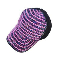 Women's Elegant Classic Style Color Block Rhinestone Curved Eaves Baseball Cap main image 3