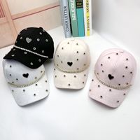 Women's Cute Sweet Solid Color Rhinestone Curved Eaves Baseball Cap main image 1