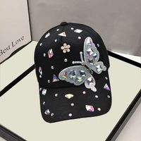 Women's Simple Style Classic Style Color Block Rhinestone Curved Eaves Baseball Cap sku image 2
