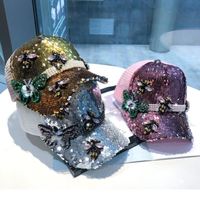 Women's Cartoon Style Cute Color Block Rhinestone Curved Eaves Baseball Cap main image 6