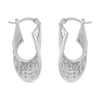 1 Pair IG Style U Shape Heart Shape Pea Plating Inlay Copper Zircon Hoop Earrings sku image 4