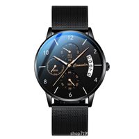 Casual Letter Jewelry Buckle Quartz Men's Watches sku image 4