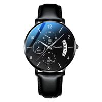 Casual Letter Jewelry Buckle Quartz Men's Watches sku image 7