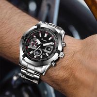 Casual Geometric Single Folding Buckle Quartz Men's Watches main image 2