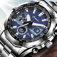 Casual Geometric Single Folding Buckle Quartz Men's Watches main image 1