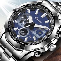 Casual Geometric Single Folding Buckle Quartz Men's Watches main image 6