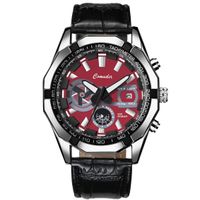 Casual Geometric Single Folding Buckle Quartz Men's Watches sku image 4