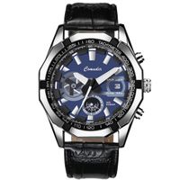 Casual Geometric Single Folding Buckle Quartz Men's Watches sku image 6