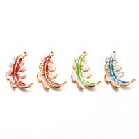 A Pack Of 3 Simple Style Feather Stainless Steel Enamel Pendant Jewelry Accessories main image 4
