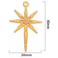 5 Pcs/package Simple Style Star Stainless Steel Plating Inlay Pendant Jewelry Accessories sku image 4