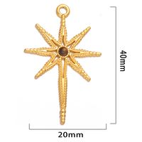 5 Pcs/package Simple Style Star Stainless Steel Plating Inlay Pendant Jewelry Accessories sku image 5