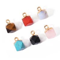 5 Pcs/package Simple Style Geometric Natural Stone Plating Inlay Pendant Jewelry Accessories main image 1