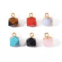 5 Pcs/package Simple Style Geometric Natural Stone Plating Inlay Pendant Jewelry Accessories main image 2
