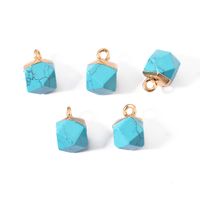 5 Pcs/package Simple Style Geometric Natural Stone Plating Inlay Pendant Jewelry Accessories sku image 4
