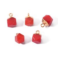 5 Pcs/package Simple Style Geometric Natural Stone Plating Inlay Pendant Jewelry Accessories sku image 5