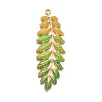 Un Pack De 3 Style Simple Feuilles Acier Inoxydable Émail Pendentif Bijoux Accessoires sku image 4