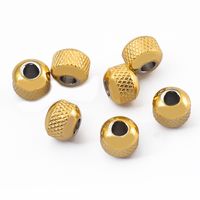 50 PCS/Package Stainless Steel Solid Color Beads main image 5