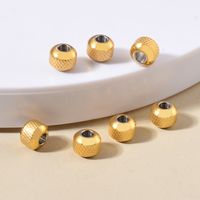 50 PCS/Package Stainless Steel Solid Color Beads main image 1